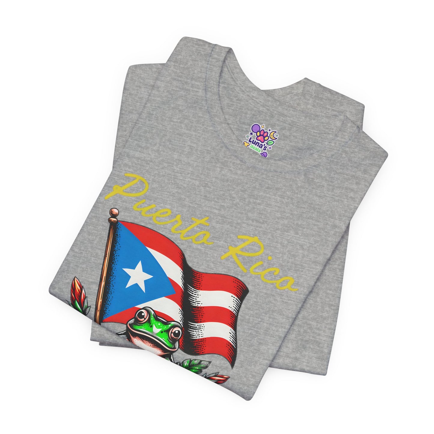 Puerto Rico Flag Coquí T-Shirt — Tropical Hibiscus Island Pride Tee