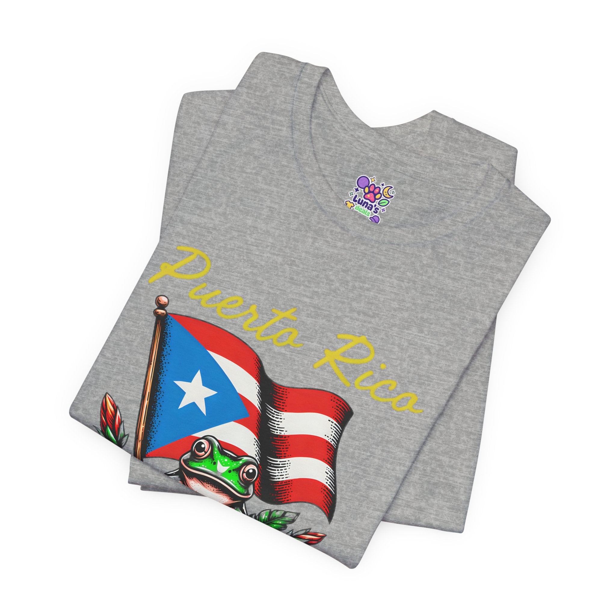 Puerto Rico Flag Coquí T-Shirt — Tropical Hibiscus Island Pride Tee