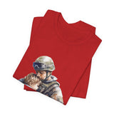 Soldier Embrace T‑Shirt — Military Dad Hug Design