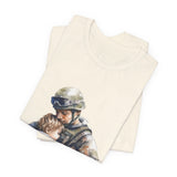 Soldier Embrace T‑Shirt — Military Dad Hug Design