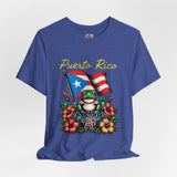 Puerto Rico Flag Coquí T-Shirt — Tropical Hibiscus Island Pride Tee
