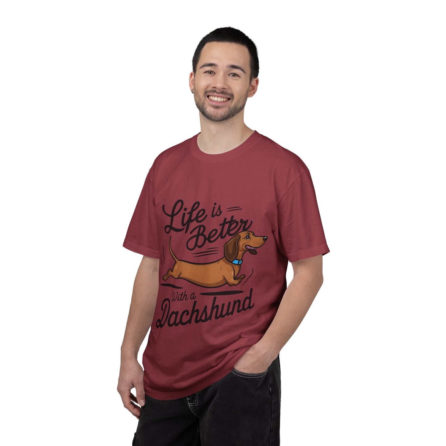 Dachshund T-Shirt – "Life Is Better With a Dachshund" Cute Sausage Dog Tee