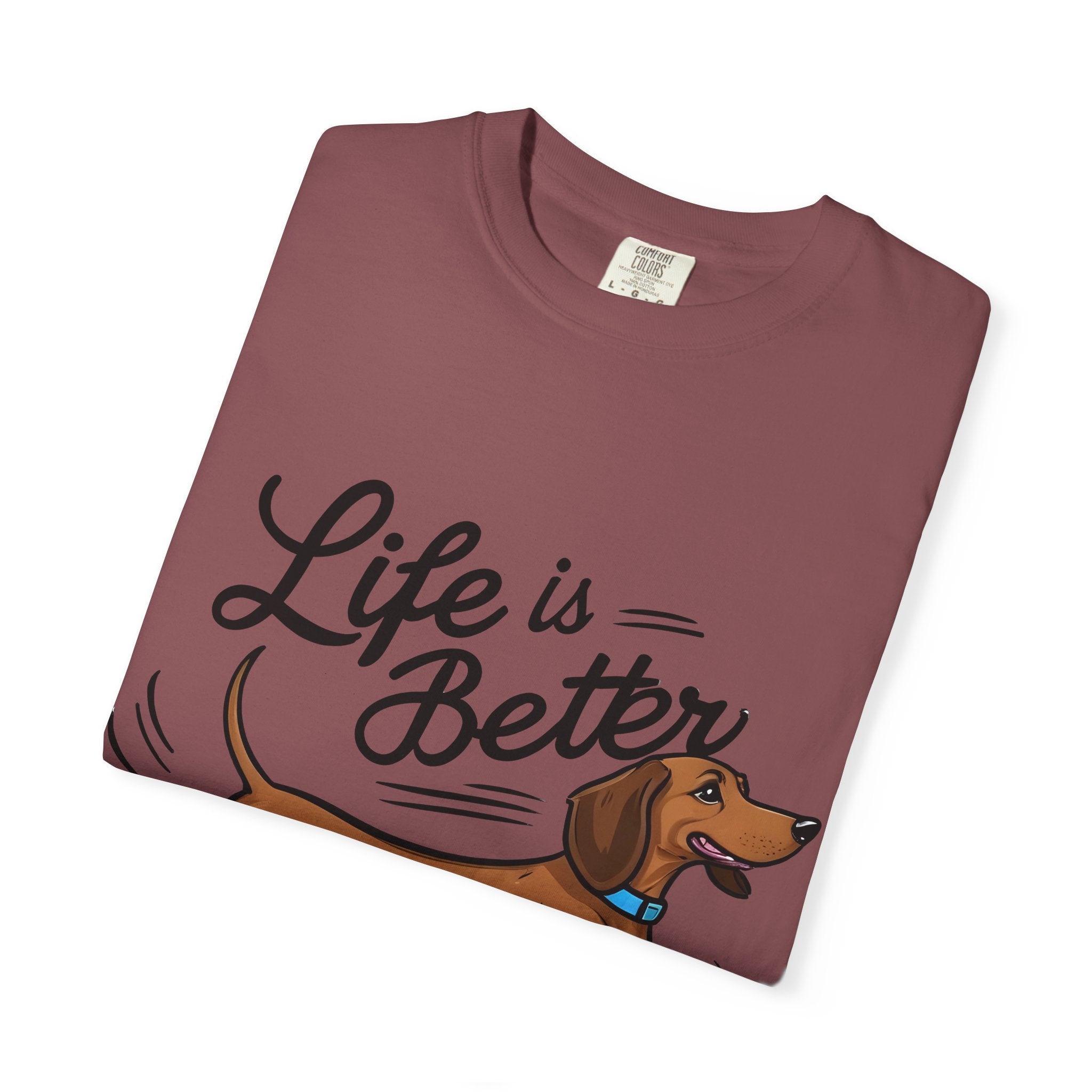 Dachshund T-Shirt – "Life Is Better With a Dachshund" Cute Sausage Dog Tee