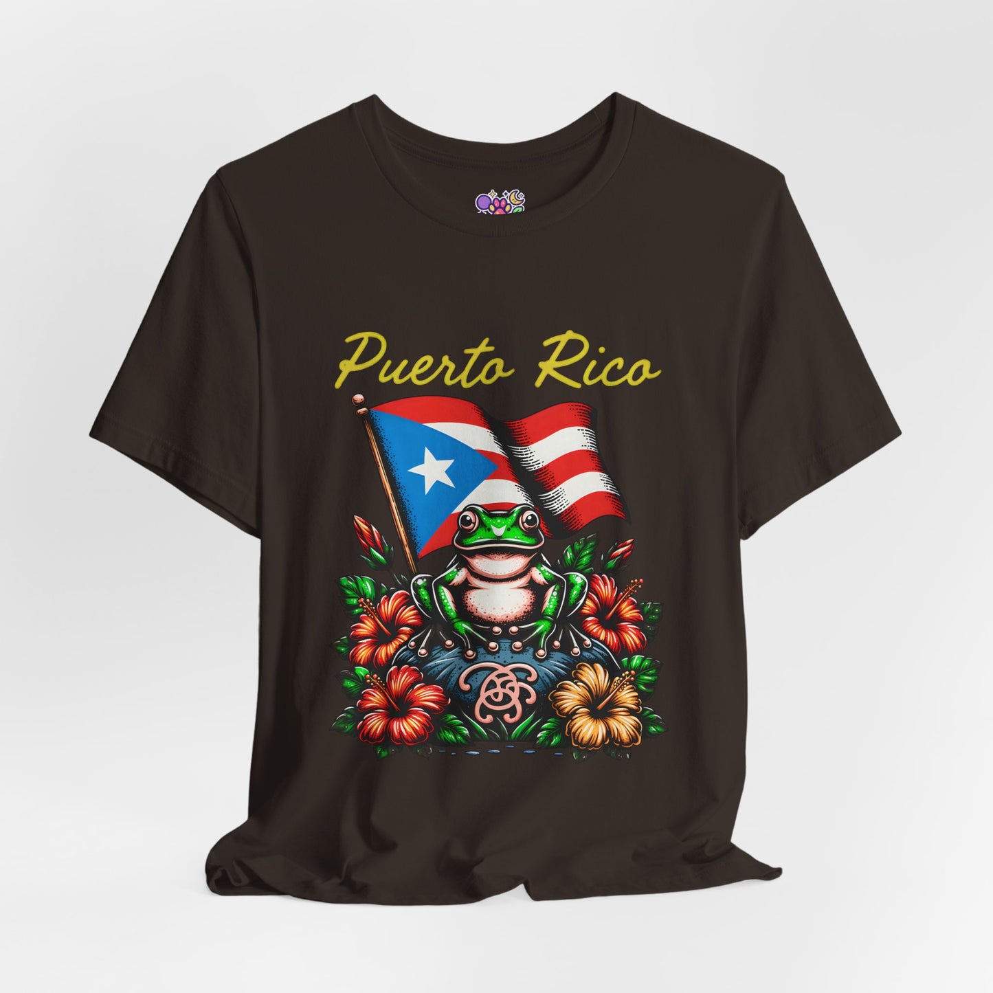 Puerto Rico Flag Coquí T-Shirt — Tropical Hibiscus Island Pride Tee