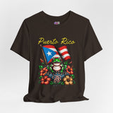 Puerto Rico Flag Coquí T-Shirt — Tropical Hibiscus Island Pride Tee