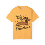 Dachshund T-Shirt – "Life Is Better With a Dachshund" Cute Sausage Dog Tee