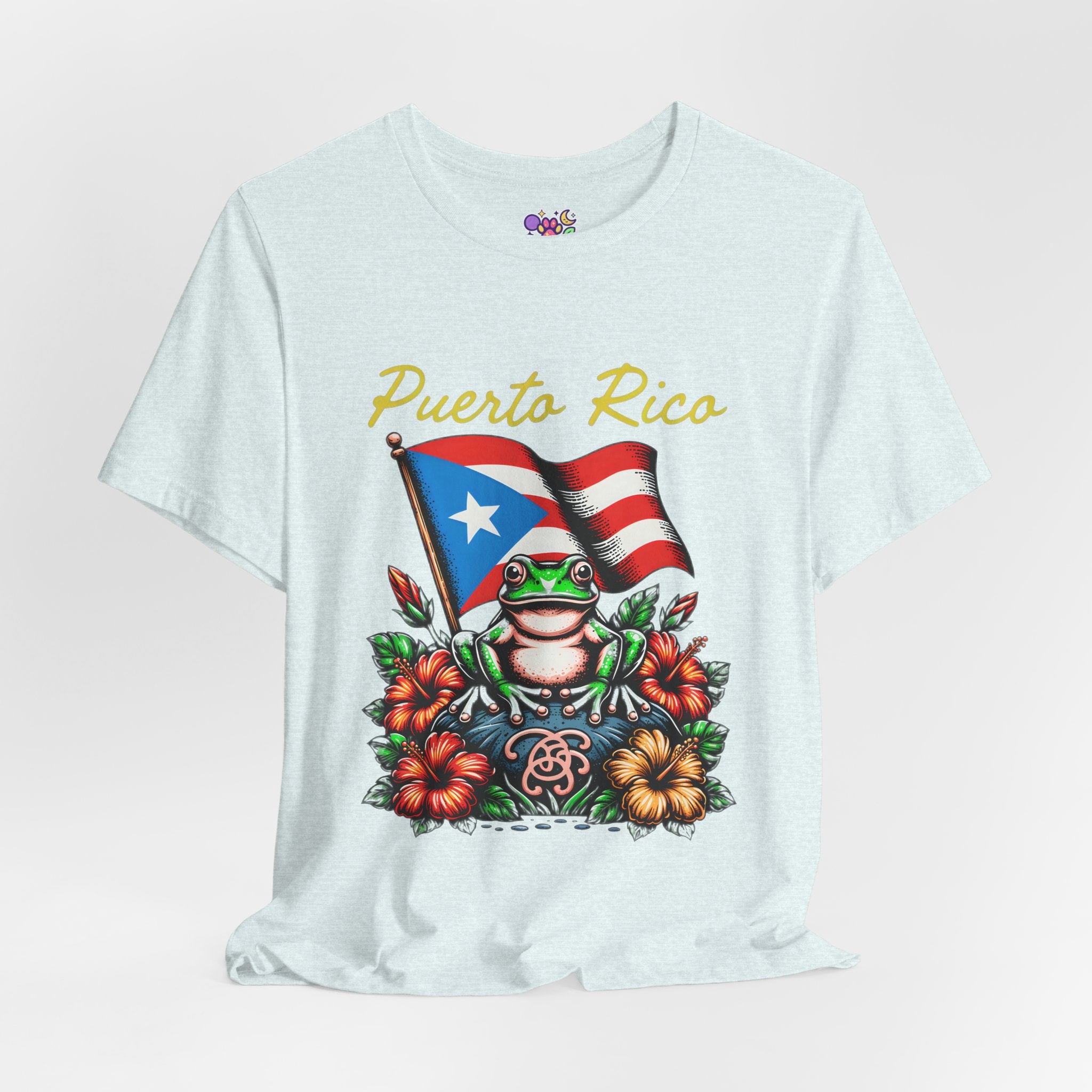 Puerto Rico Flag Coquí T-Shirt — Tropical Hibiscus Island Pride Tee