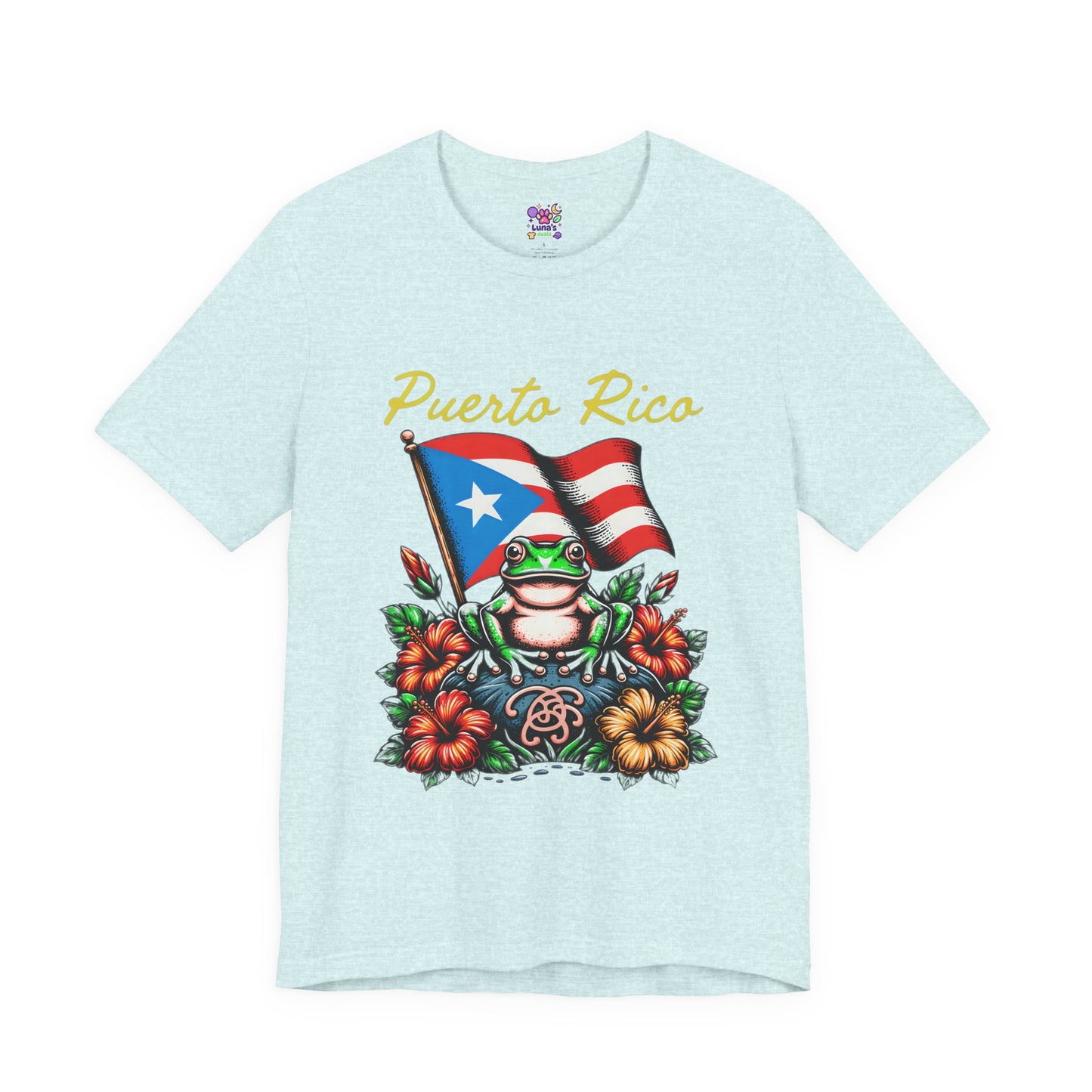 Puerto Rico Flag Coquí T-Shirt — Tropical Hibiscus Island Pride Tee